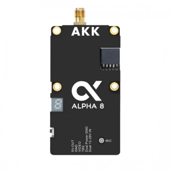 AKK Alpha 8 8W VTX-4, 9-5,8 GHz 80CH 8W 5W 3W 1W Leistungs umschaltbarer FPV-Videos ender